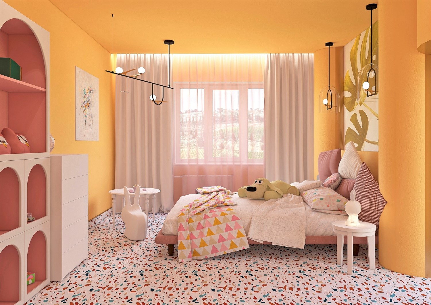 Kinderzimmer für ein Mädchen in 3d max vray 3.0 Bild