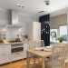 Cucina-soggiorno in stile scandinavo in 3d max vray immagine