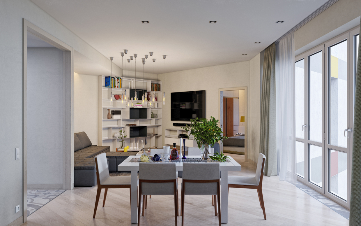 Residential complex "Nobel". 2-room apartment. in 3d max corona render image
