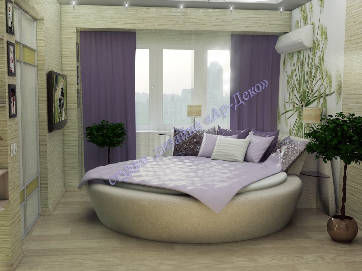 Спальня в 3d max vray изображение