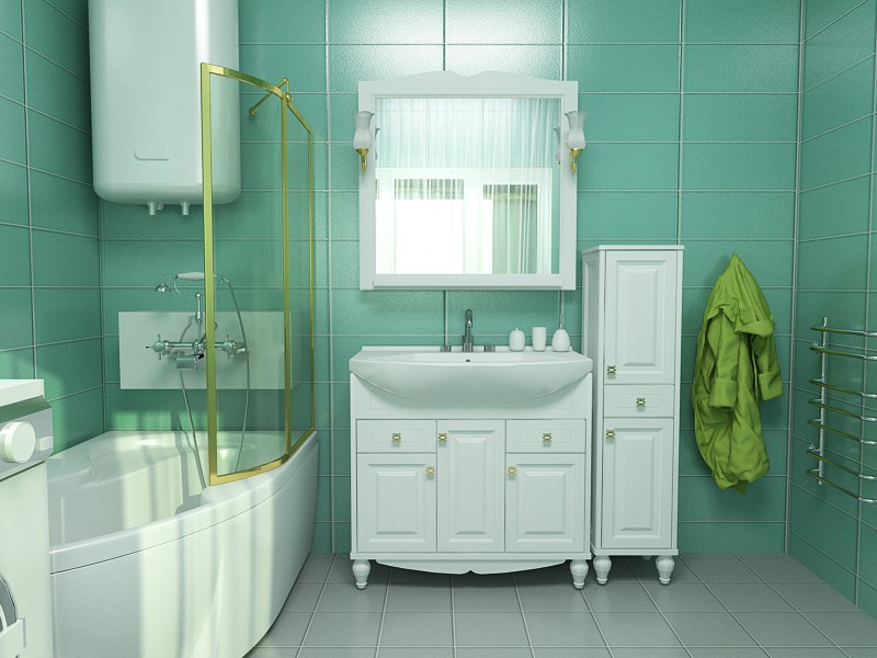 Verona-Möbel im Badezimmer in 3d max vray 3.0 Bild