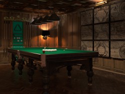 Billiard room in the English style