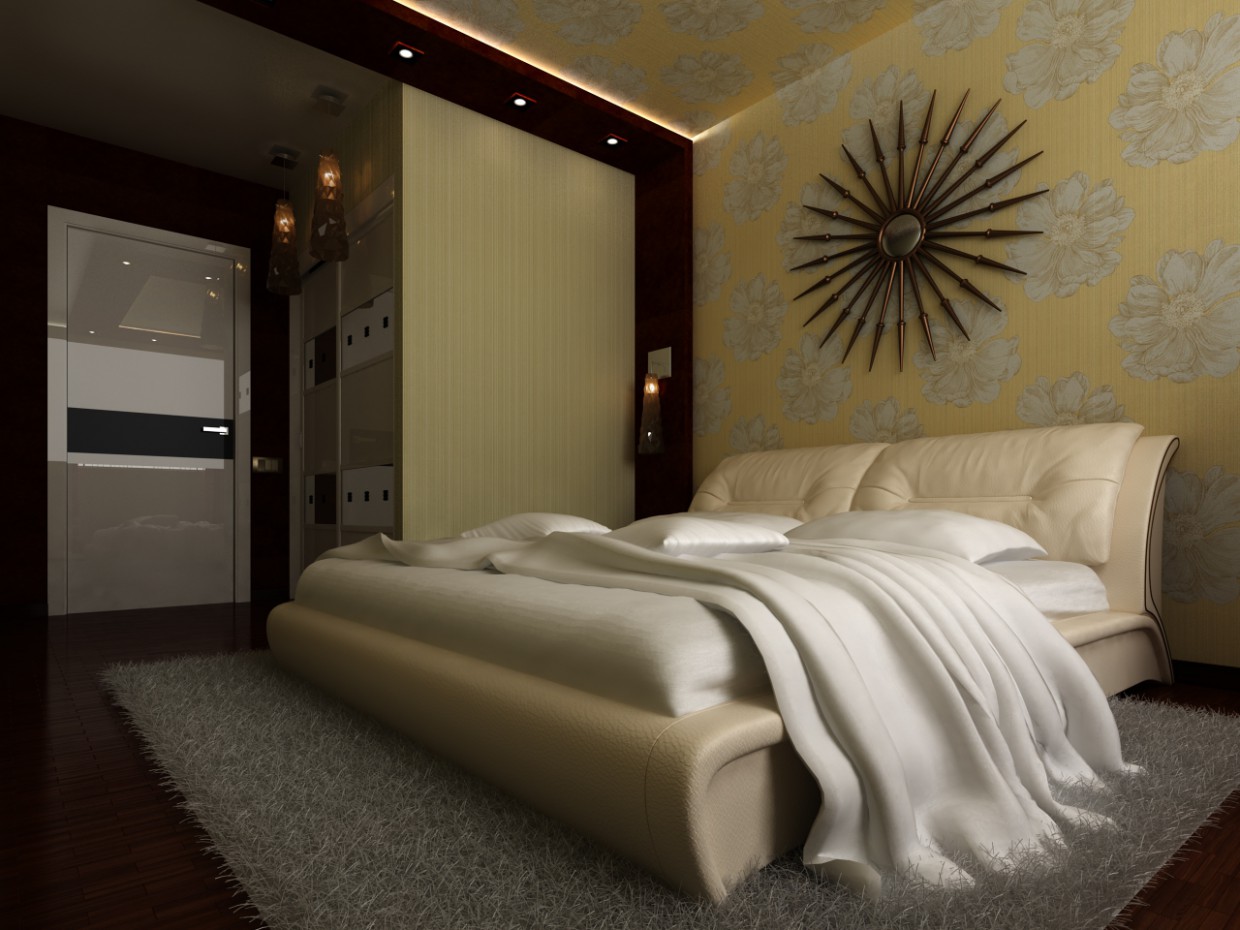 Спальня под заказ в 3d max vray изображение