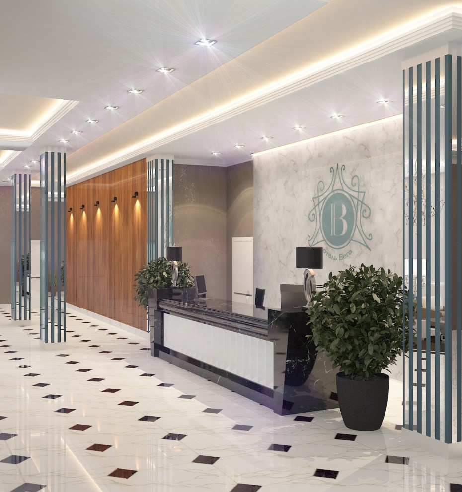 Hall Hotel in 3d max vray immagine