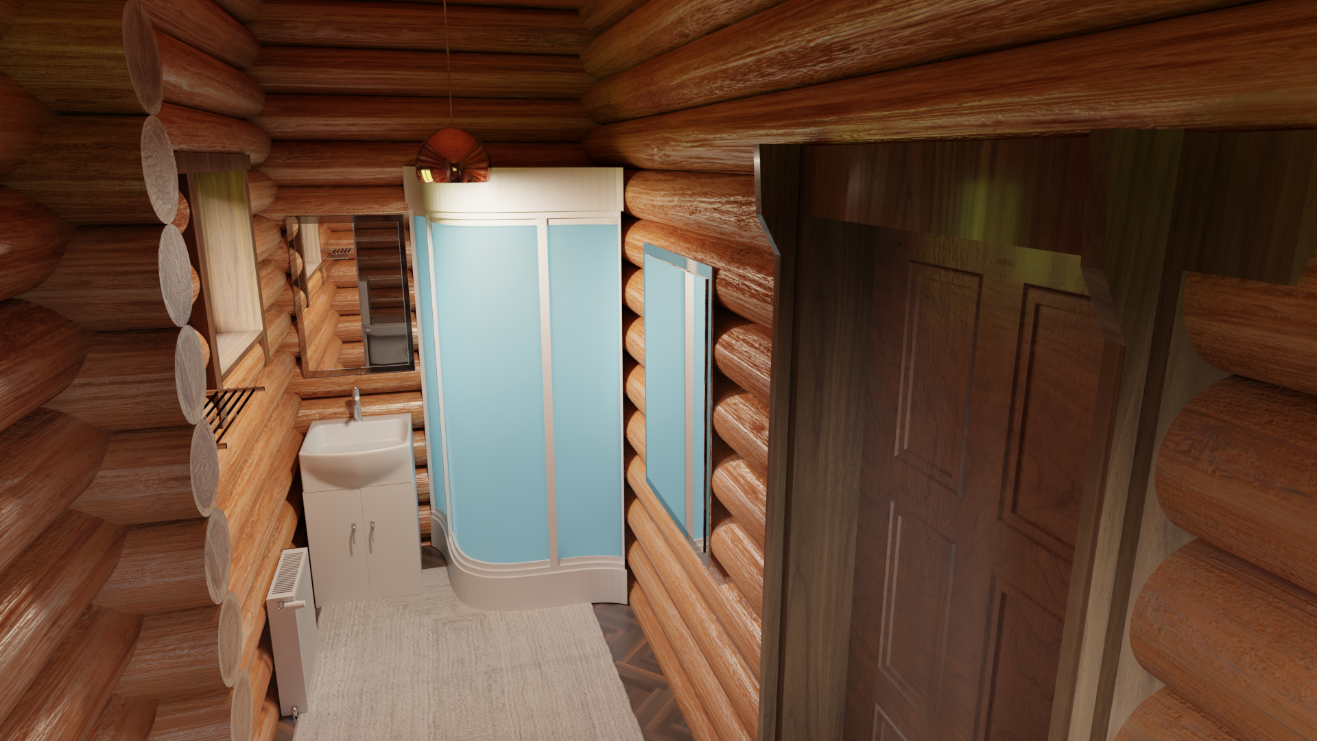 wooden house в Blender cycles render изображение