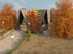 Casa de la bóveda en otoño