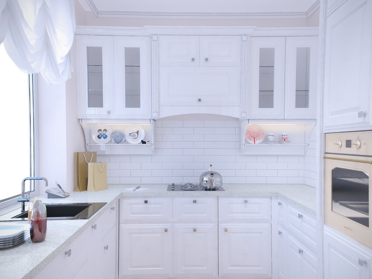Kitchen light in 3d max vray image