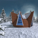 Kış kubbe evi in 3d max corona render resim