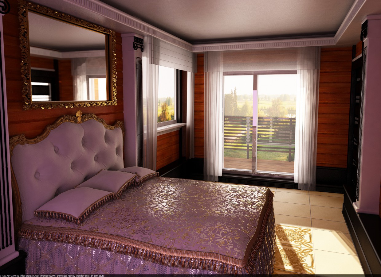 imagen de Diseño de un dormitorio (no la mía, pero lo que quería mi cliente) en 3d max vray
