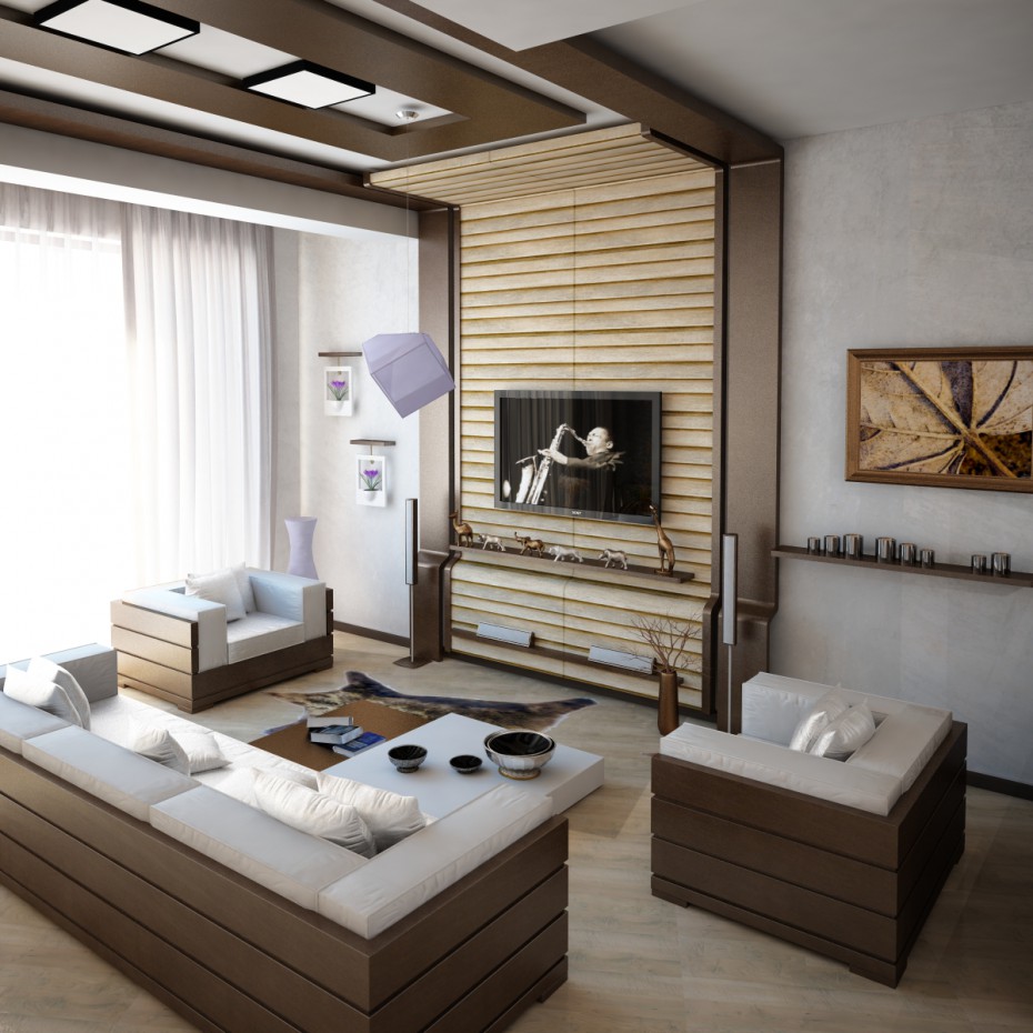 Livingroom in 3d max vray image