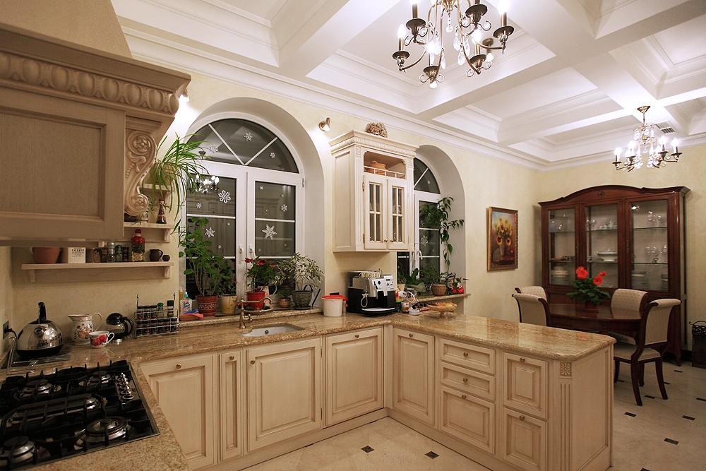 Kitchen in mansion Blender cycles render में प्रस्तुत छवि