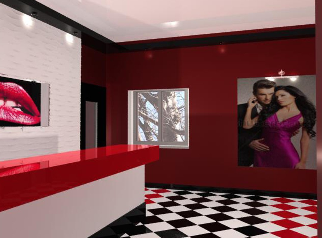 Hallway in a hotel in 3d max mental ray image
