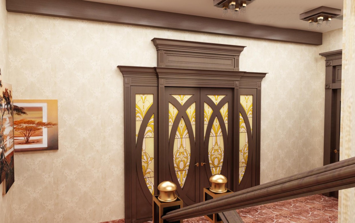A hotel entrance in 3d max vray image