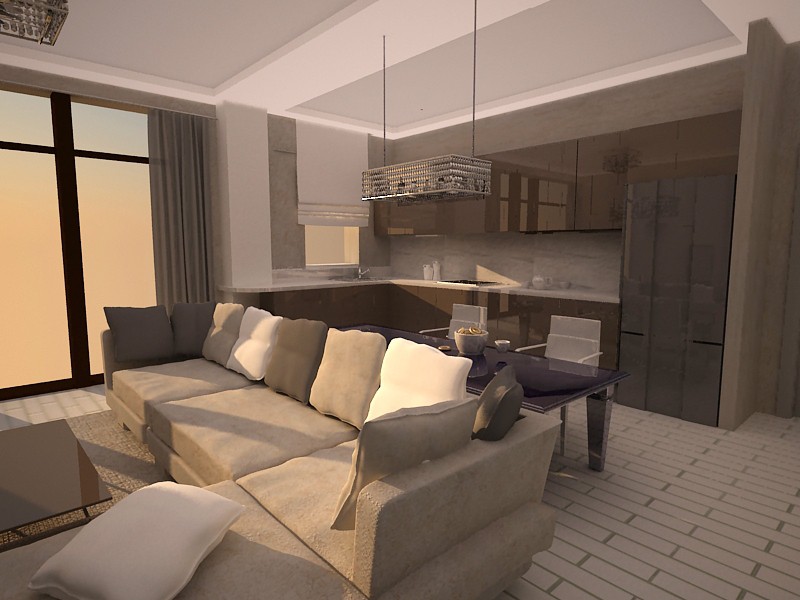 Residential design Interior in 3d max vray immagine