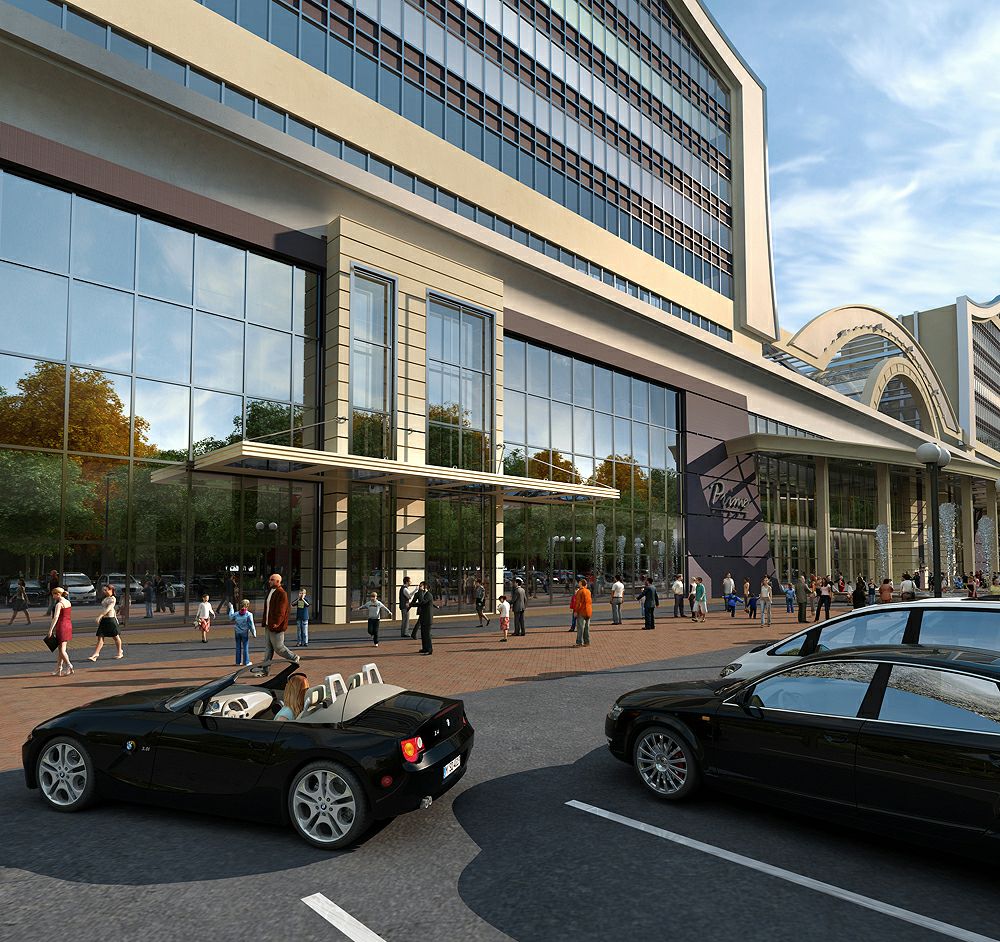 Centro commerciale in Kazakistan in Blender cycles render immagine