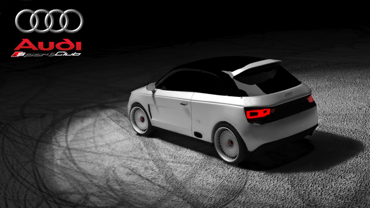 Clube desportivo de Audi A1 em 3d max vray imagem