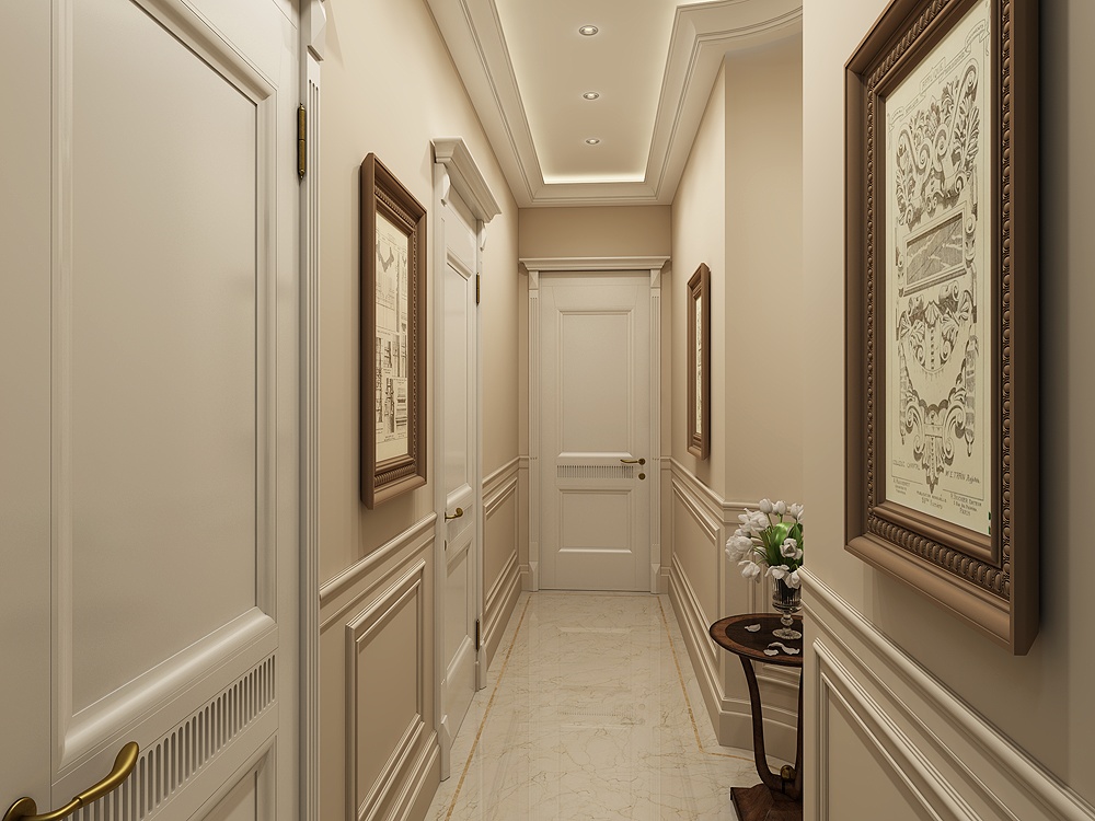 Interni classici dell'appartamento in 3d max corona render immagine