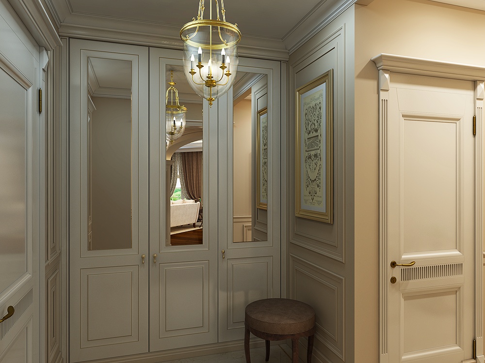 Intérieur classique de l'appartement dans 3d max corona render image