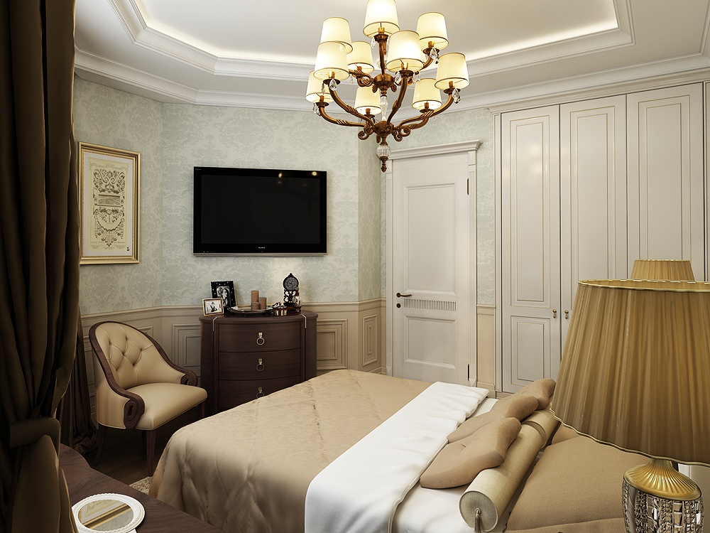 Classic interior of the apartment in 3d max corona render image