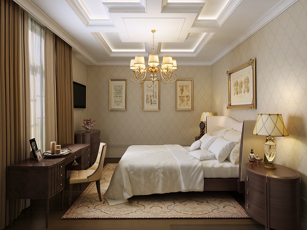 imagen de Interior clásico del apartamento en 3d max corona render