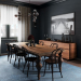 Dark dining room in 3d max corona render image