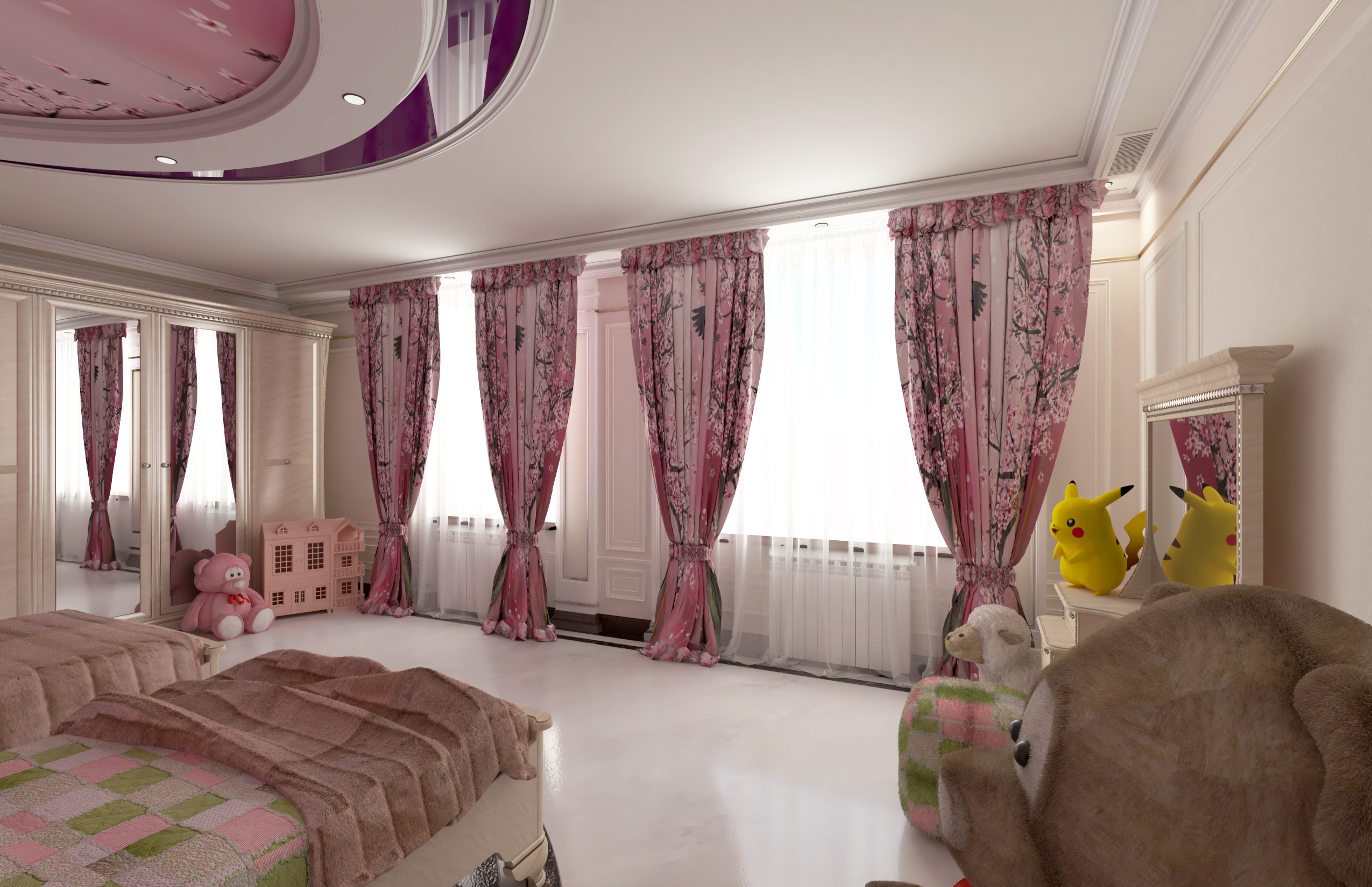 imagen de opción de dormitorio para niños número_1 en Maya vray 3.0