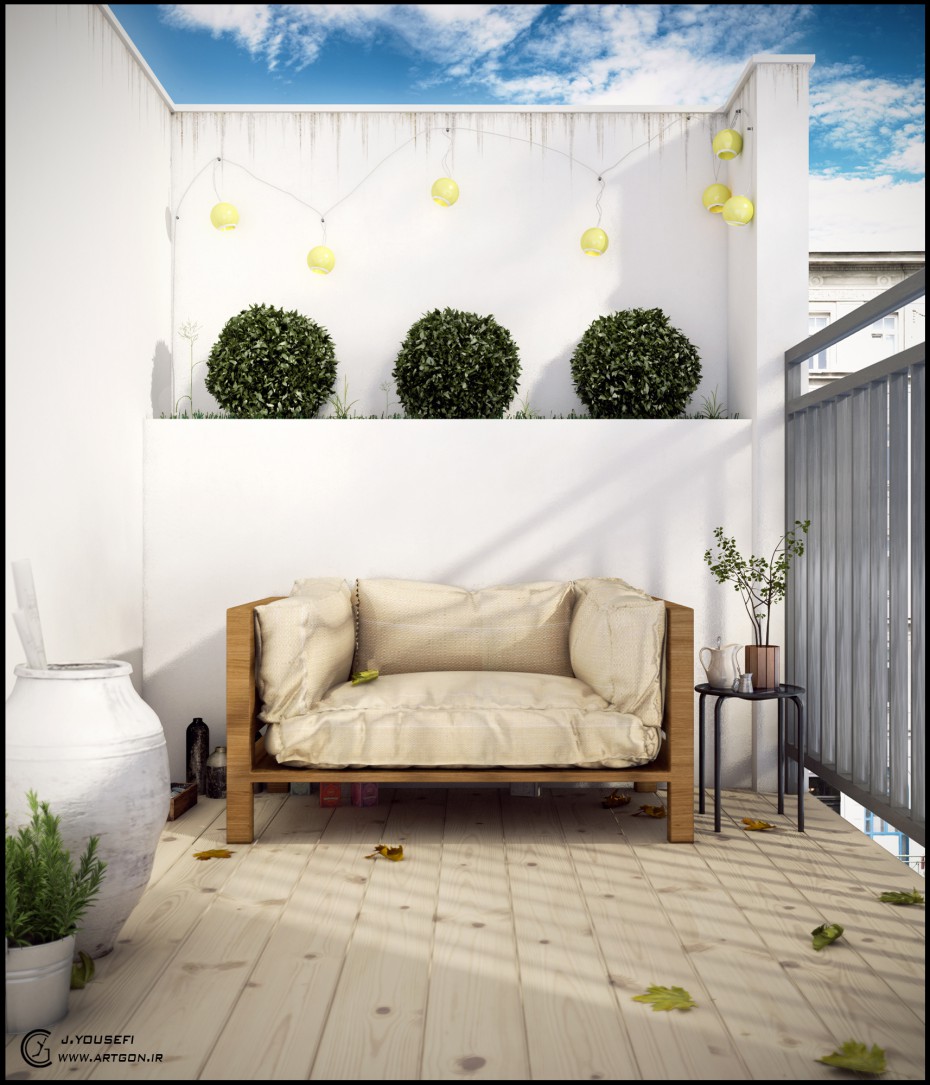 My balcony in 3d max vray image