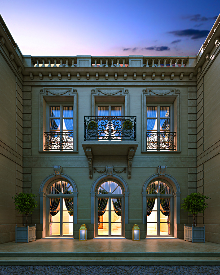 Haus des Aristokraten in 3d max corona render Bild