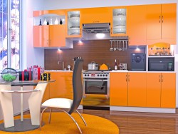 Orange Küche im neuen Jahr