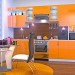 Orange kitchen, in the new year in 3d max corona render image