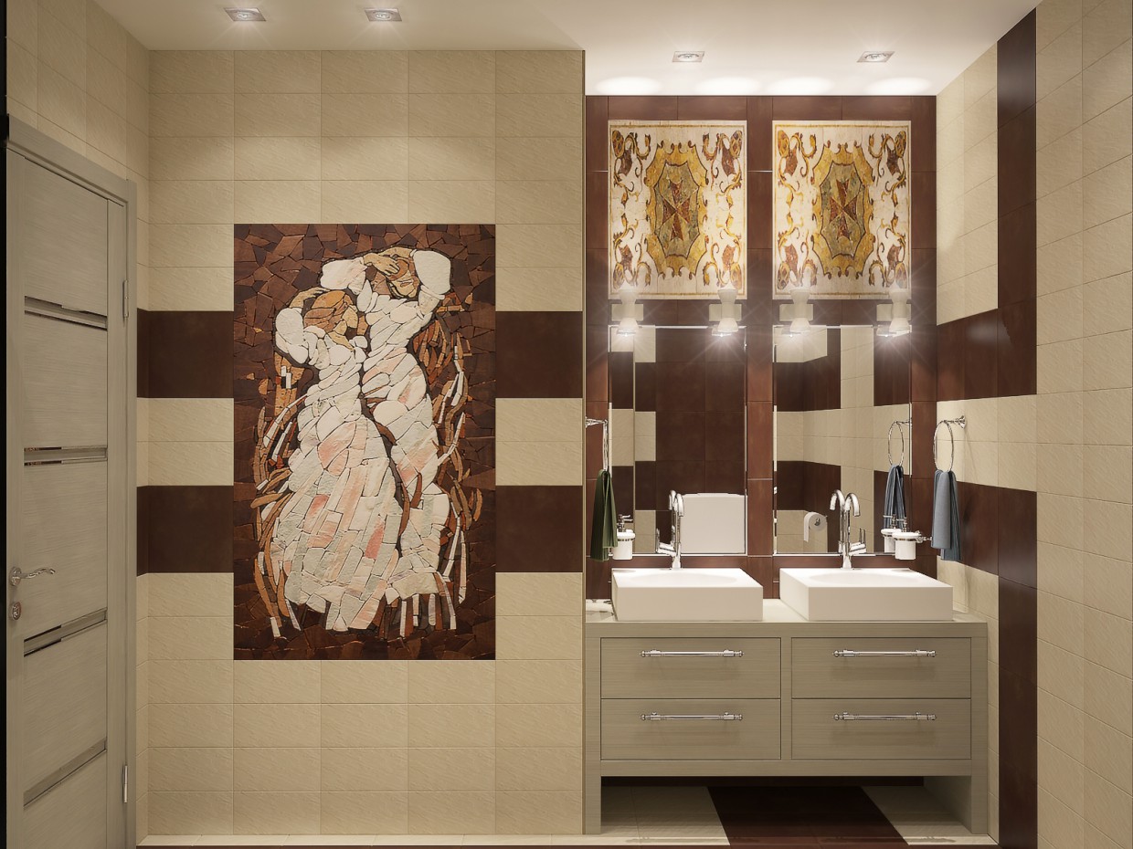 Banheiro-ArtSem em 3d max vray imagem