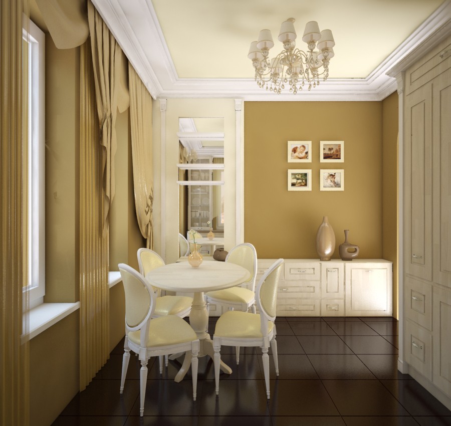 Classic kitchen in 3d max vray image