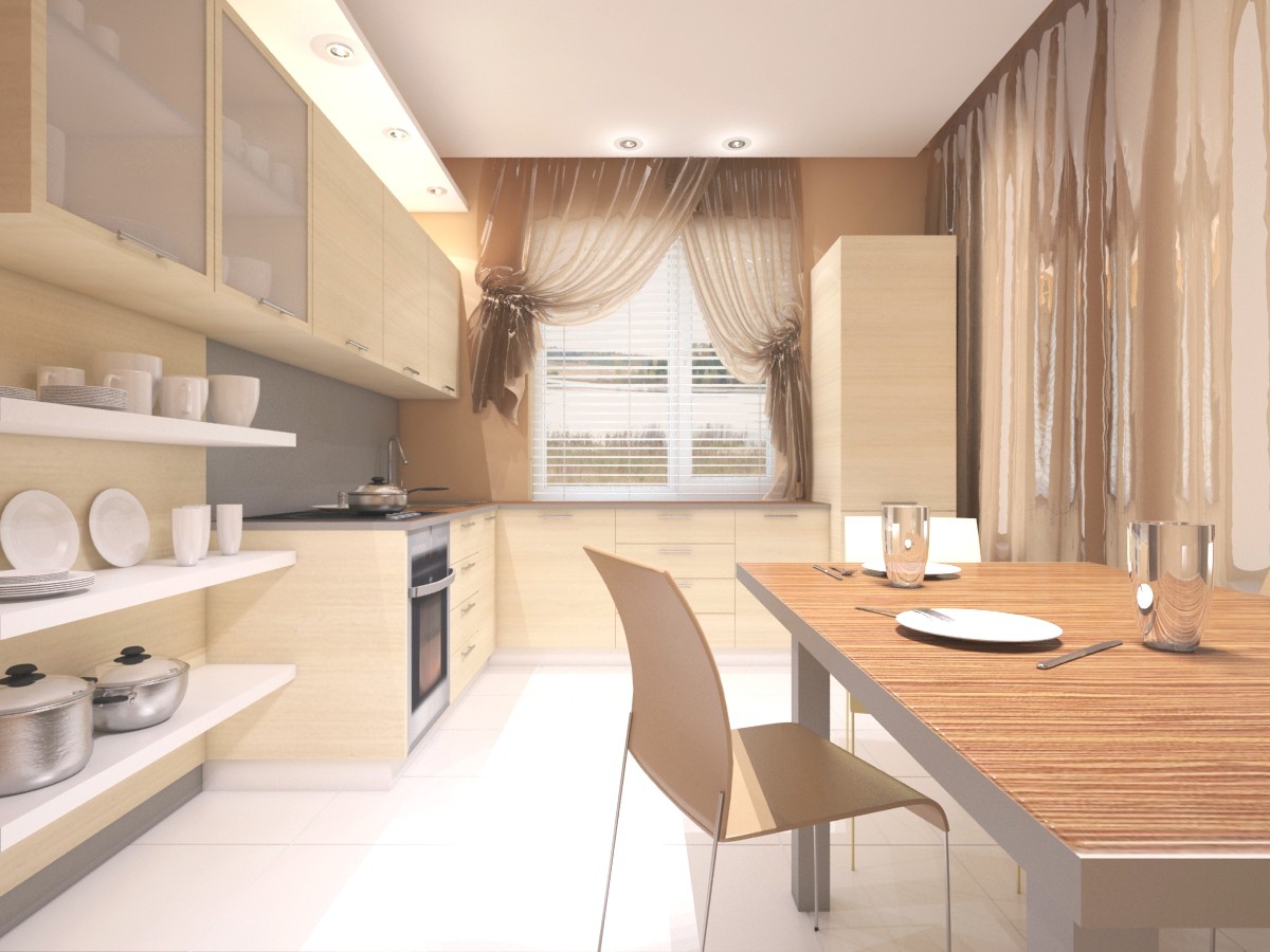 cucina, 3 ° variante in 3d max vray immagine