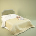 imagen de cama clásica en 3d max vray