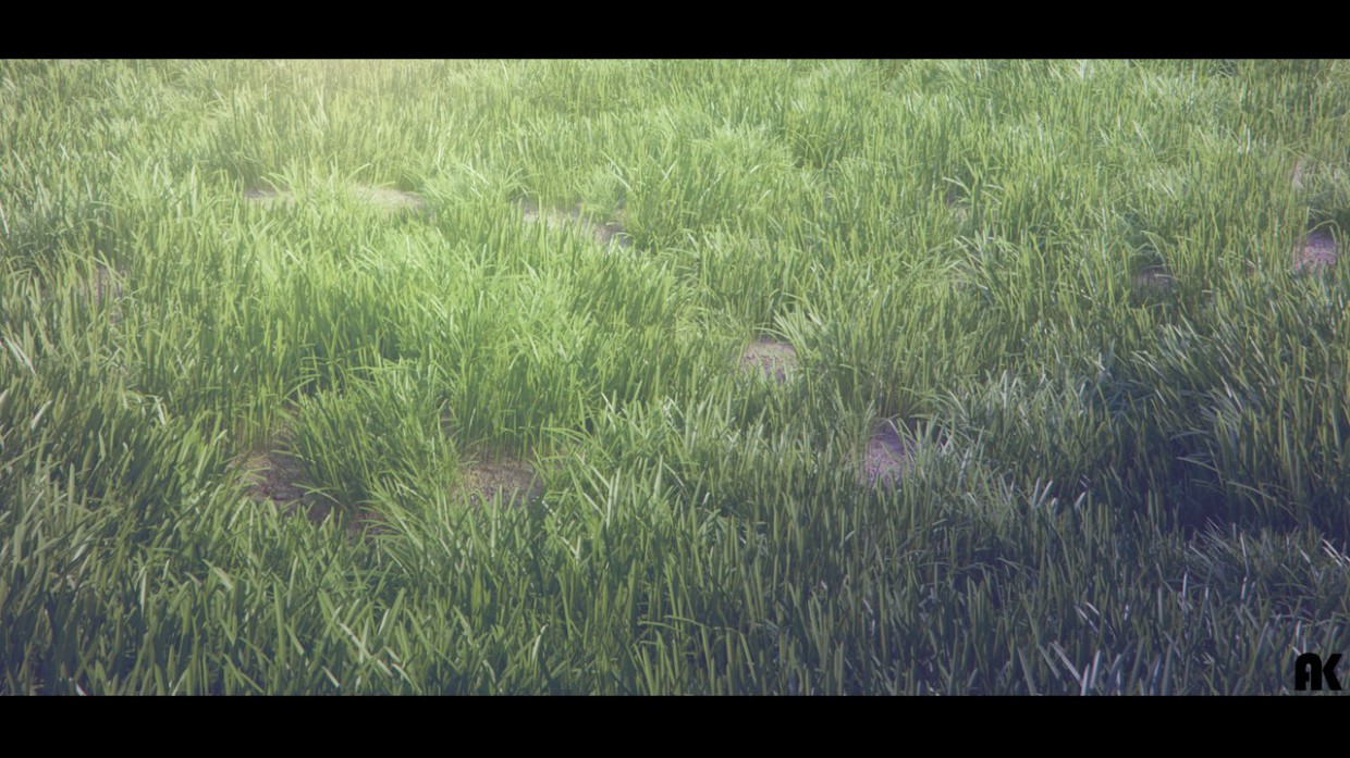 Grass in 3d max vray image