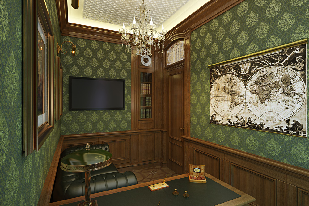 Реконструкция квартиры в Питере на Фонтанке в 3d max corona render изображение