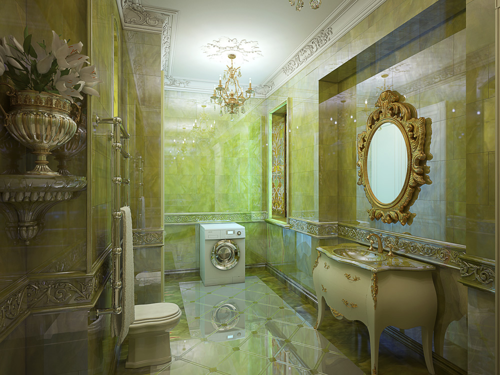 Reconstrução de um apartamento em São Petersburgo na Fontanka em 3d max corona render imagem
