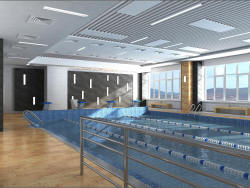 O projeto de design de interiores da piscina em Chernihiv