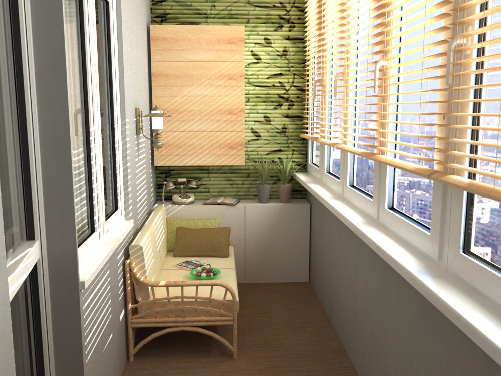 Eco in a studio apartment in 3d max vray image