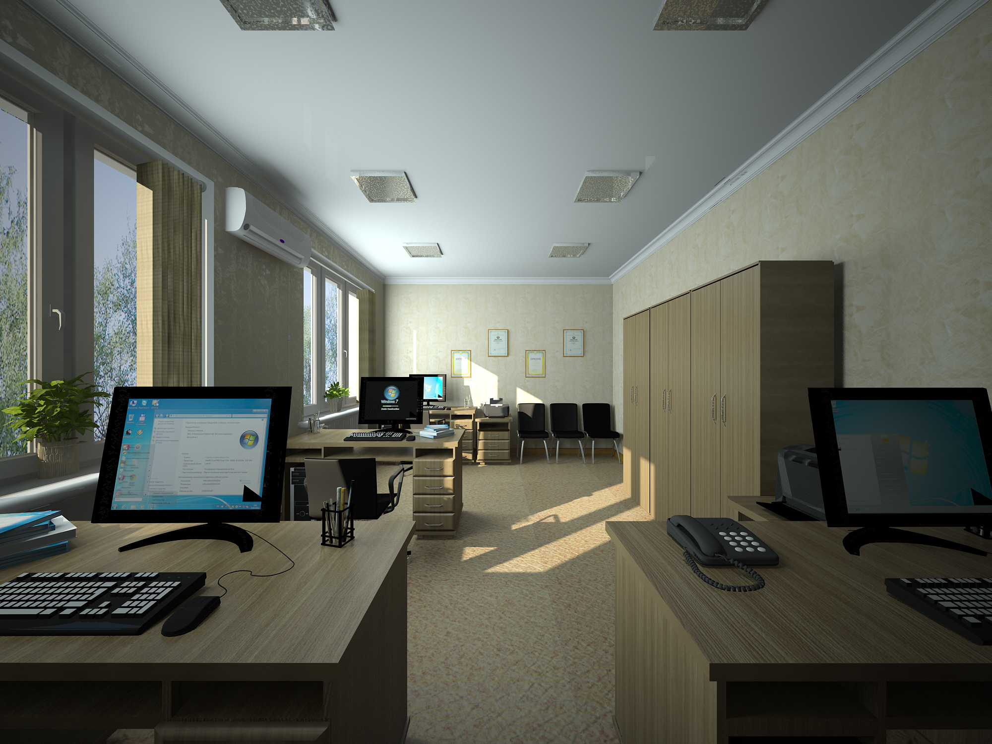 office of Slavyansk in 3d max vray 3.0 image