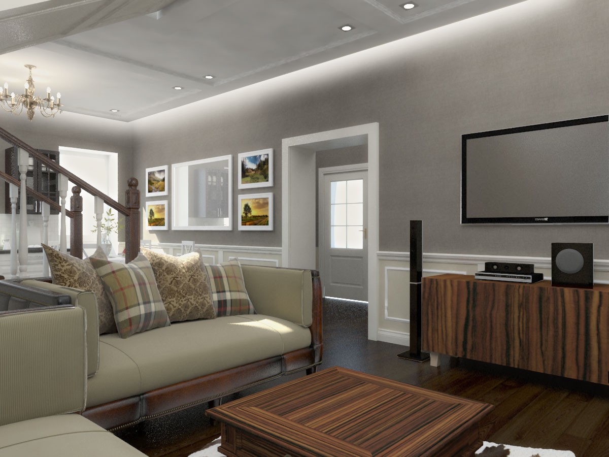 Living room in 3d max vray 2.5 image