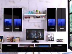 TV pared tv pared-modelado y visualización