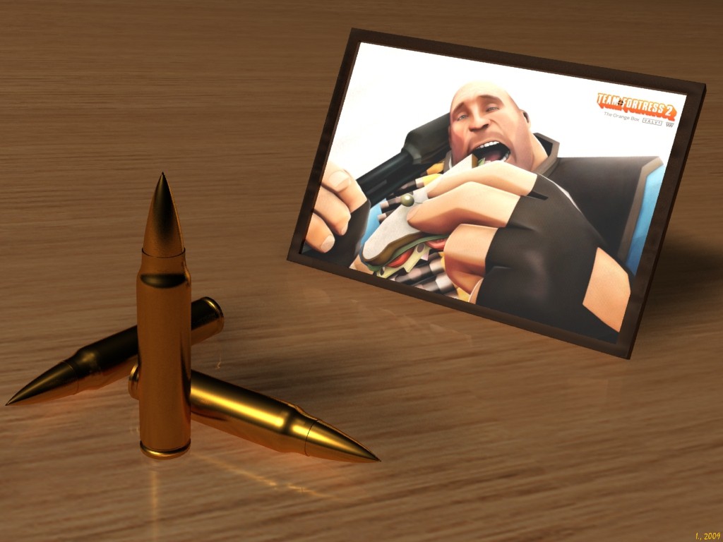 Team Fortress 2 Heavy dans 3d max mental ray image