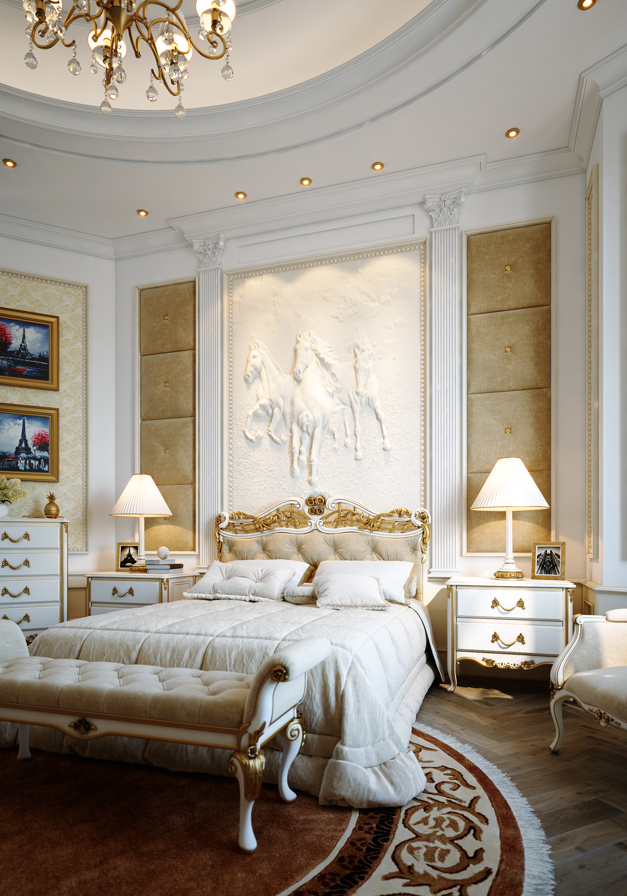 imagen de Dormitorio clásico en 3d max vray 3.0