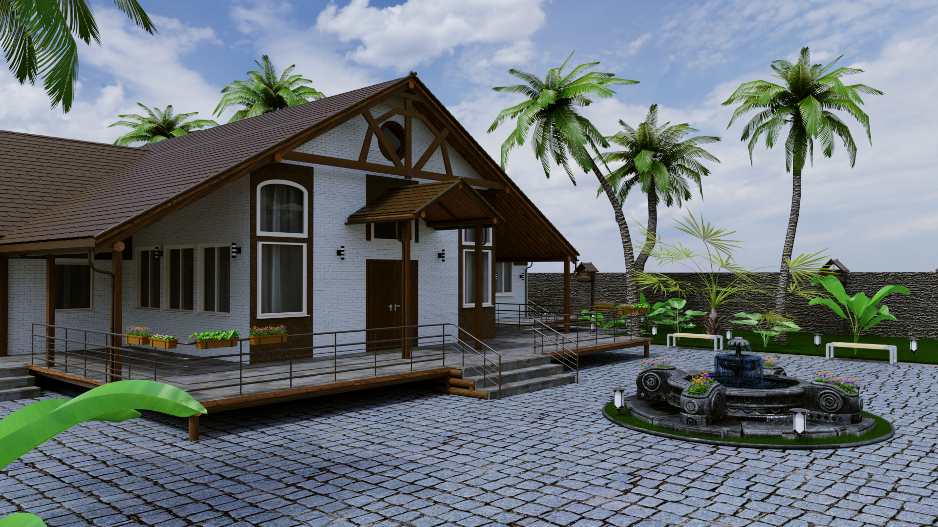 house in Blender cycles render image