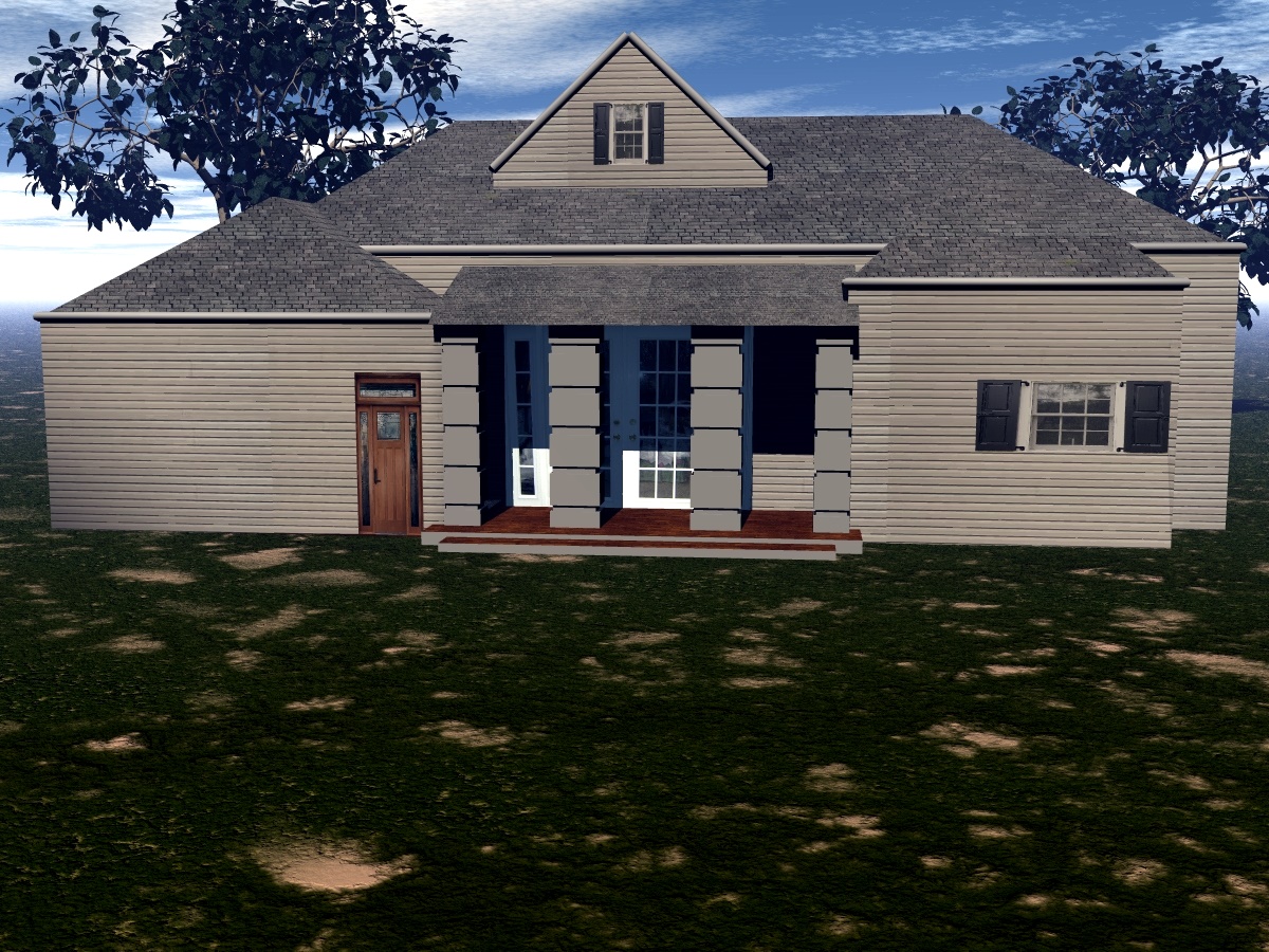 Country Side House в Blender cycles render зображення