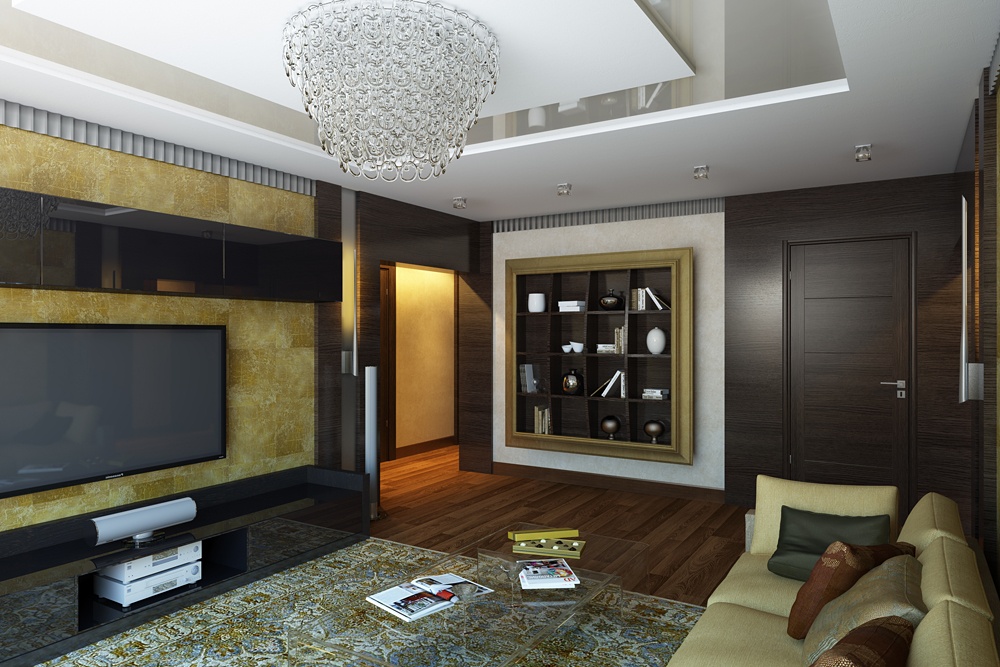 living room in Blender cycles render image