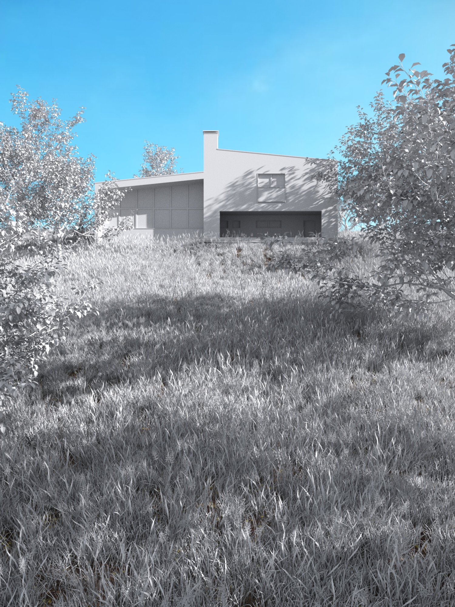 बड़ा घर 3d max corona render में प्रस्तुत छवि