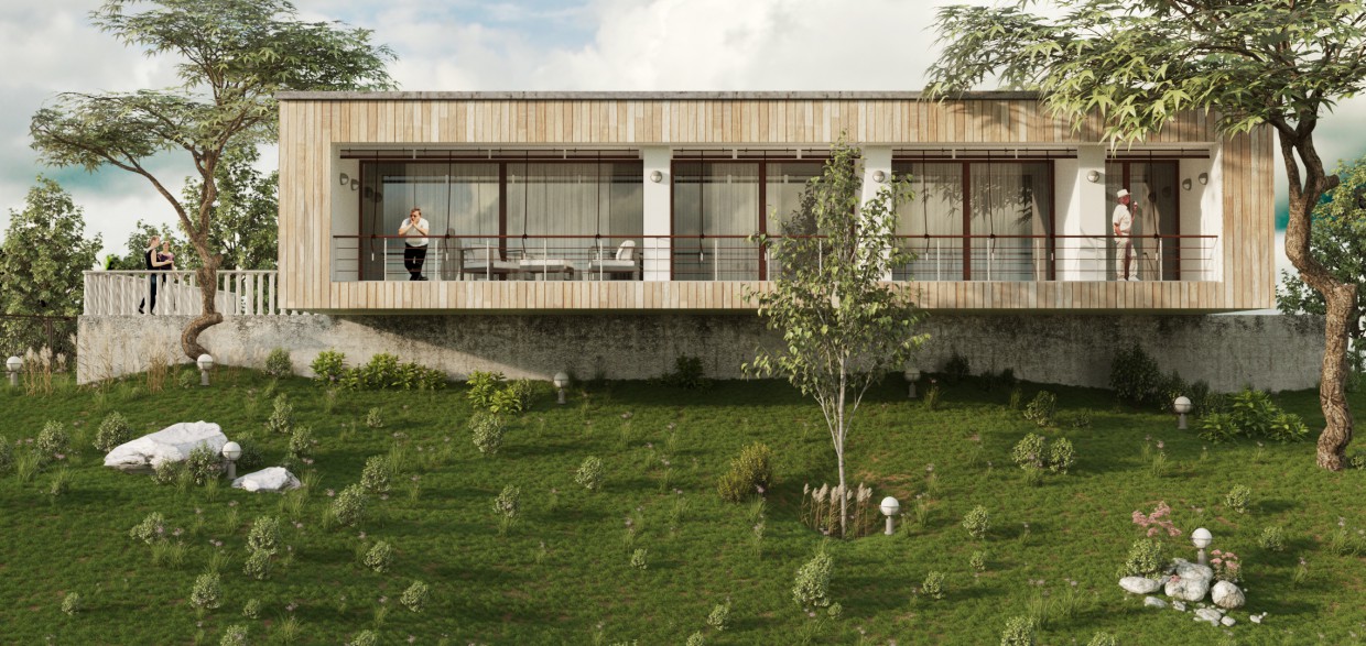 Guesthouse/гостевой дом в 3d max corona render изображение
