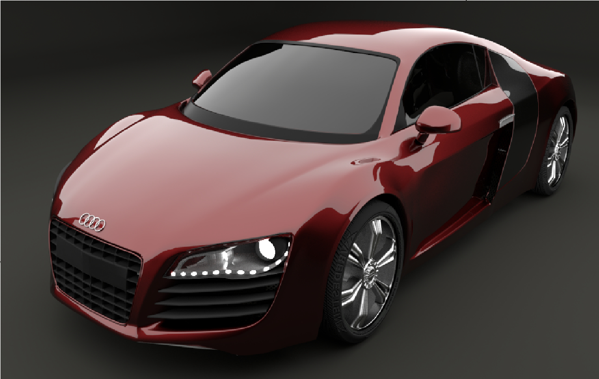 imagen de Audi R8 en Blender cycles render